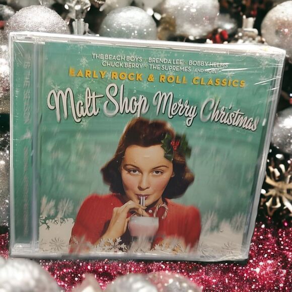 NEW CD Malt Shop Merry Christmas Early Rock & Roll Classics Compact Disc Sealed - Picture 1 of 3